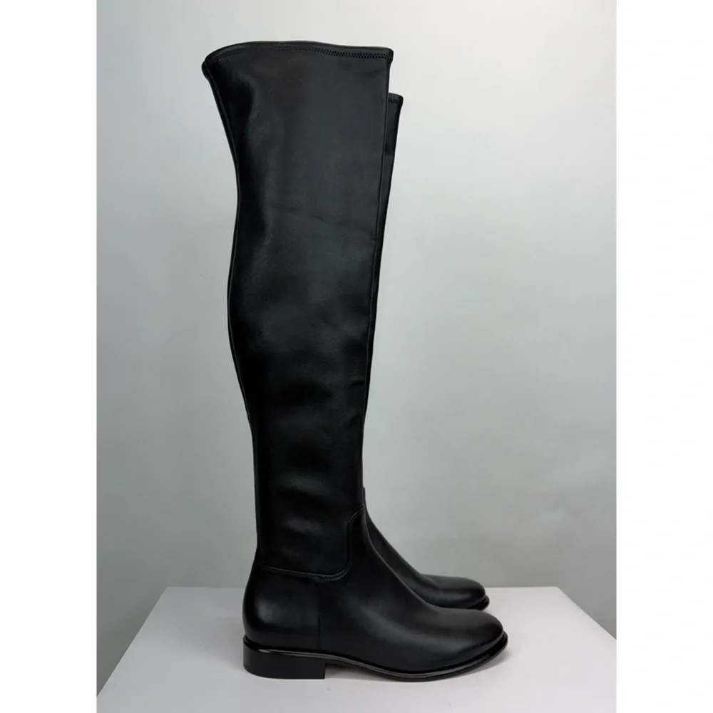 New Vince Cody Over the Knee Boot Black Sz 7.5